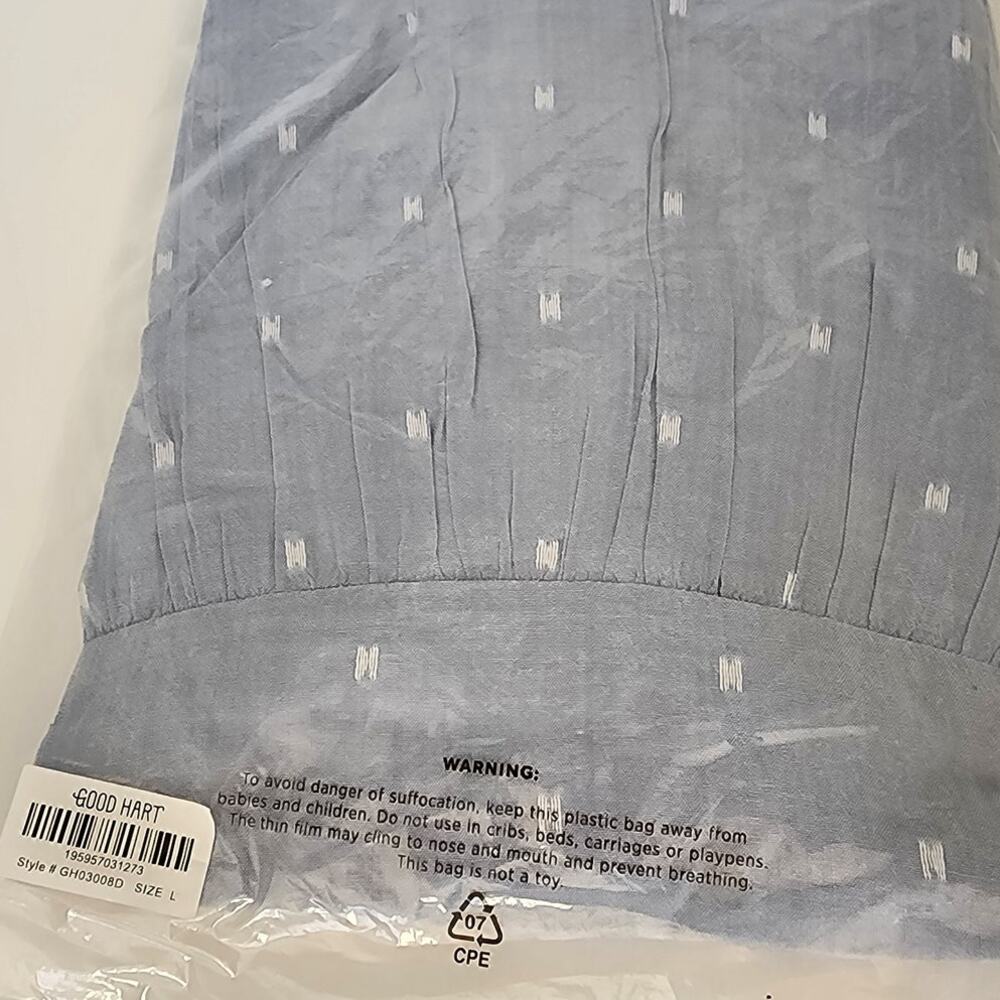 Good Hart GH by Matilda Jane Womens Large Blue Chambray All Day Tiered Dress - Picture 5 of 6